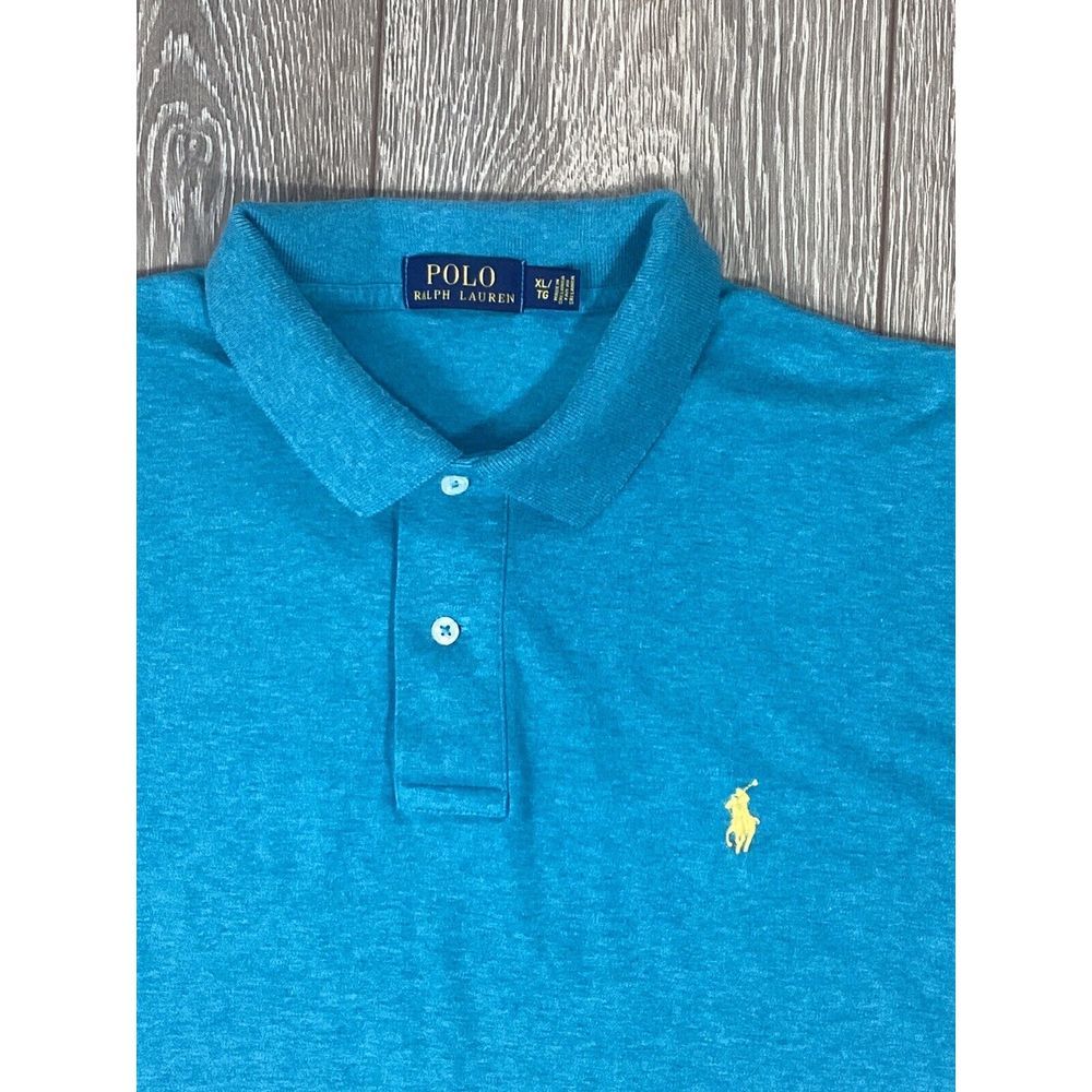 Polo By Ralph Lauren Short Sleeve Men's Teal Pony XL Blue Cotton Soft